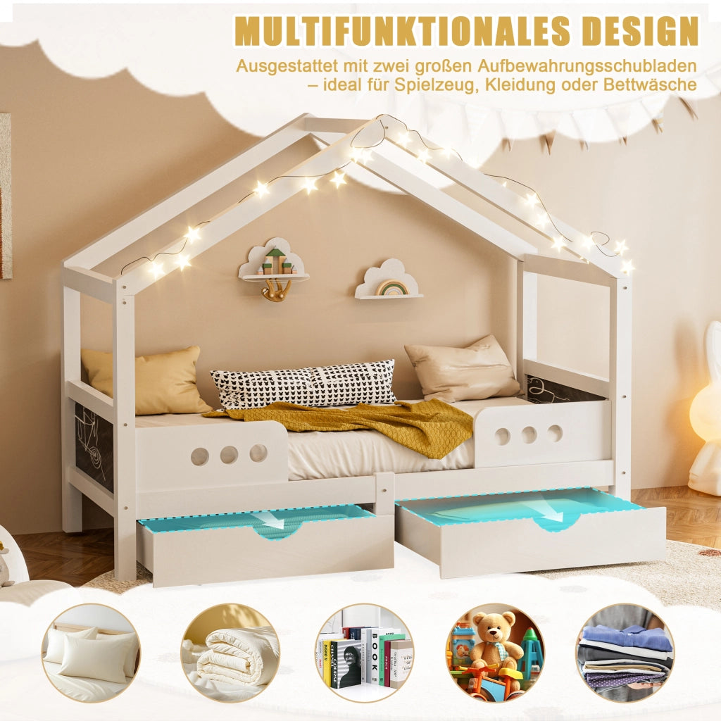 letto per bambini legno bianco 95 x 207;5 cm