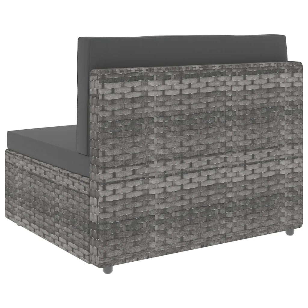 Salotto da Giardino-Set Divani da Giardino2 pz in Polyrattan Grigio