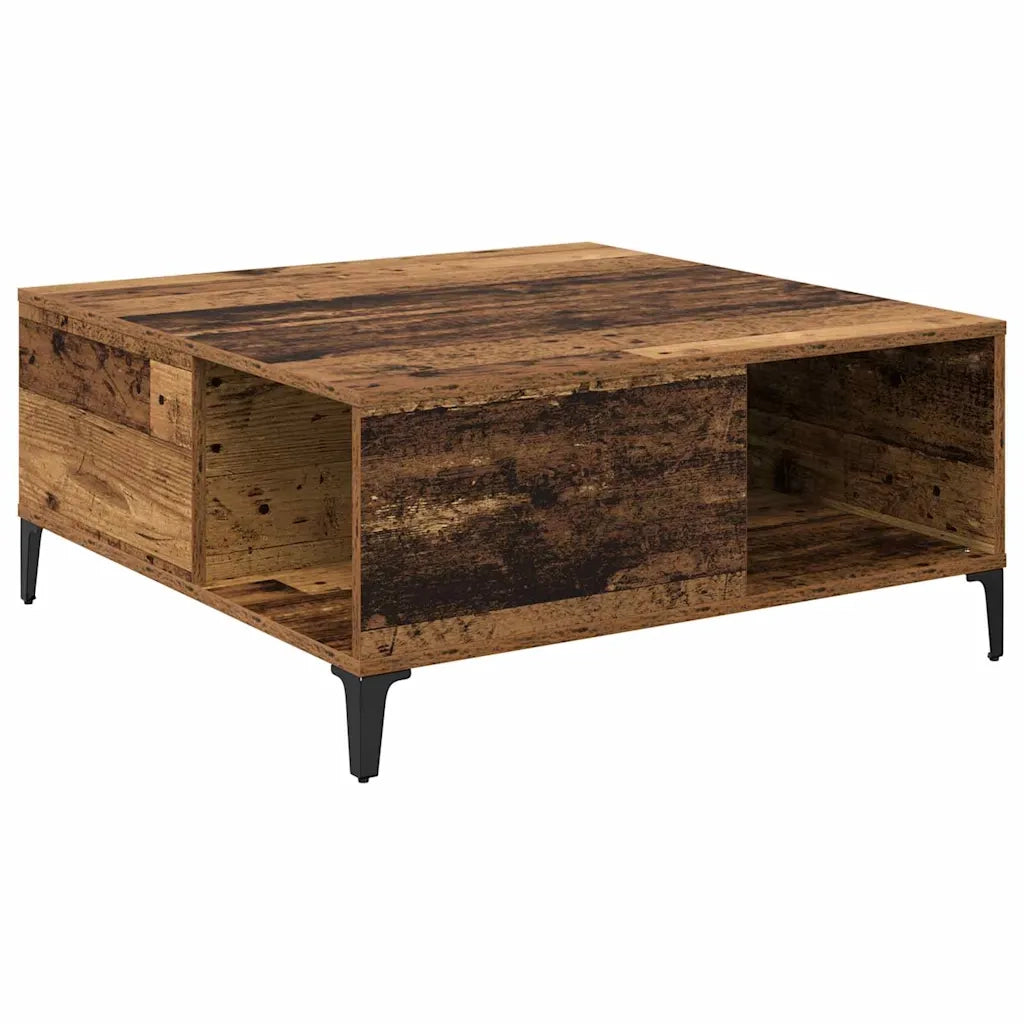 Tavolino da salotto | Tavolino da caff¨¨ | Tavolino da Soggiorno Legno vecchio 80 x 80 x 36,5 cm