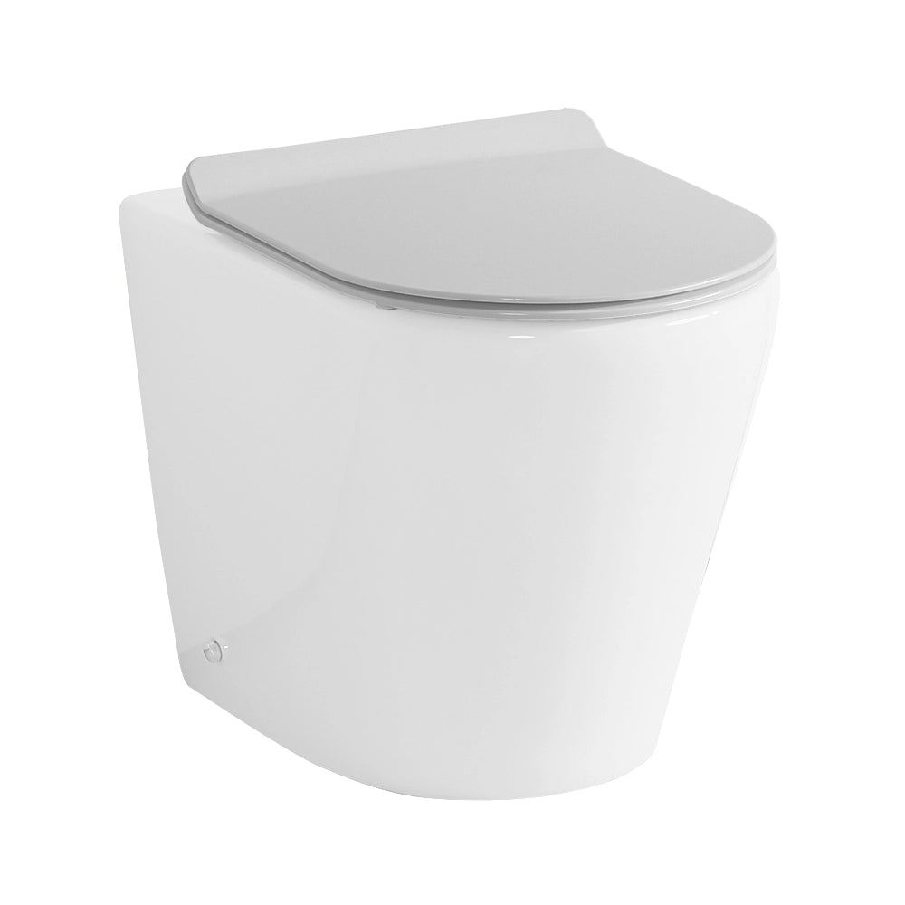 Copriwater bianco design tondo con chiusura soft close e sgancio rapido per sanitari Ukra