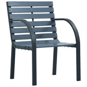 Sedie da Giardino 2 pz Grigie in Legno di Abete e Acciaio 319577