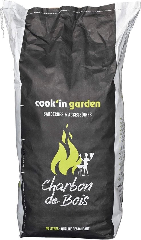 Borsa di carbone di legno 40L per BBQ - Qualità premium, Certificato FSC, Adatto a tutti i barbecue