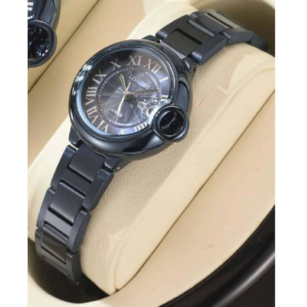 Trade Shop - Orologio Polso Uomo Donna Longbo 80771 Quarzo Calendario Impermeabile Moda Nero -