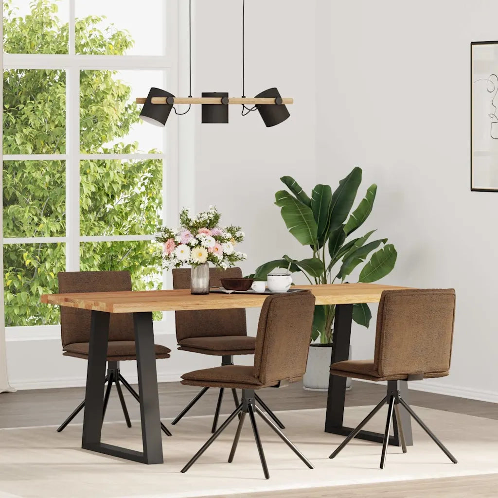 Sedie da Pranzo 4 pz Marroni in Similpelle Scamosciata