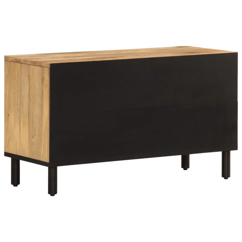 Mobile TV multimediale scaffale per televisione televisore buffet sala da pranzo soggiorno camera da letto 80 x 31 x 46 cm legno massello di mango marrone 02_0026230