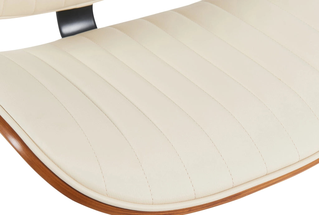 Sgabello da bar Clawson in ecopelle cromata 1