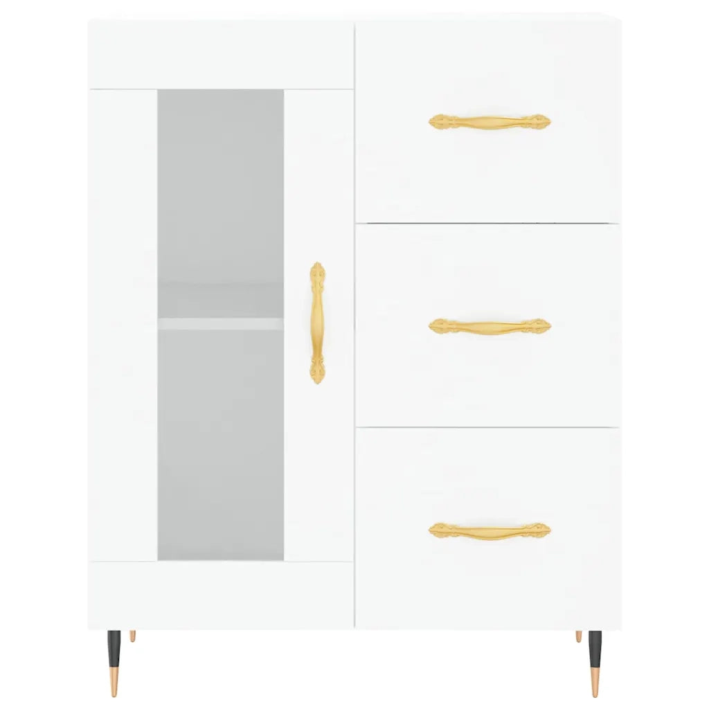 Credenza | Madia | Buffet da pranzo | Armadio da pranzo Bianca 69,5x34x180 cm in Legno Multistrato