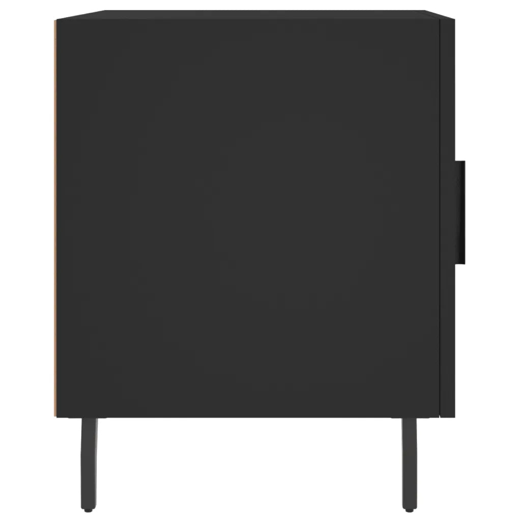 Comodino Nero 40x40x50 cm in Legno Multistrato 827598