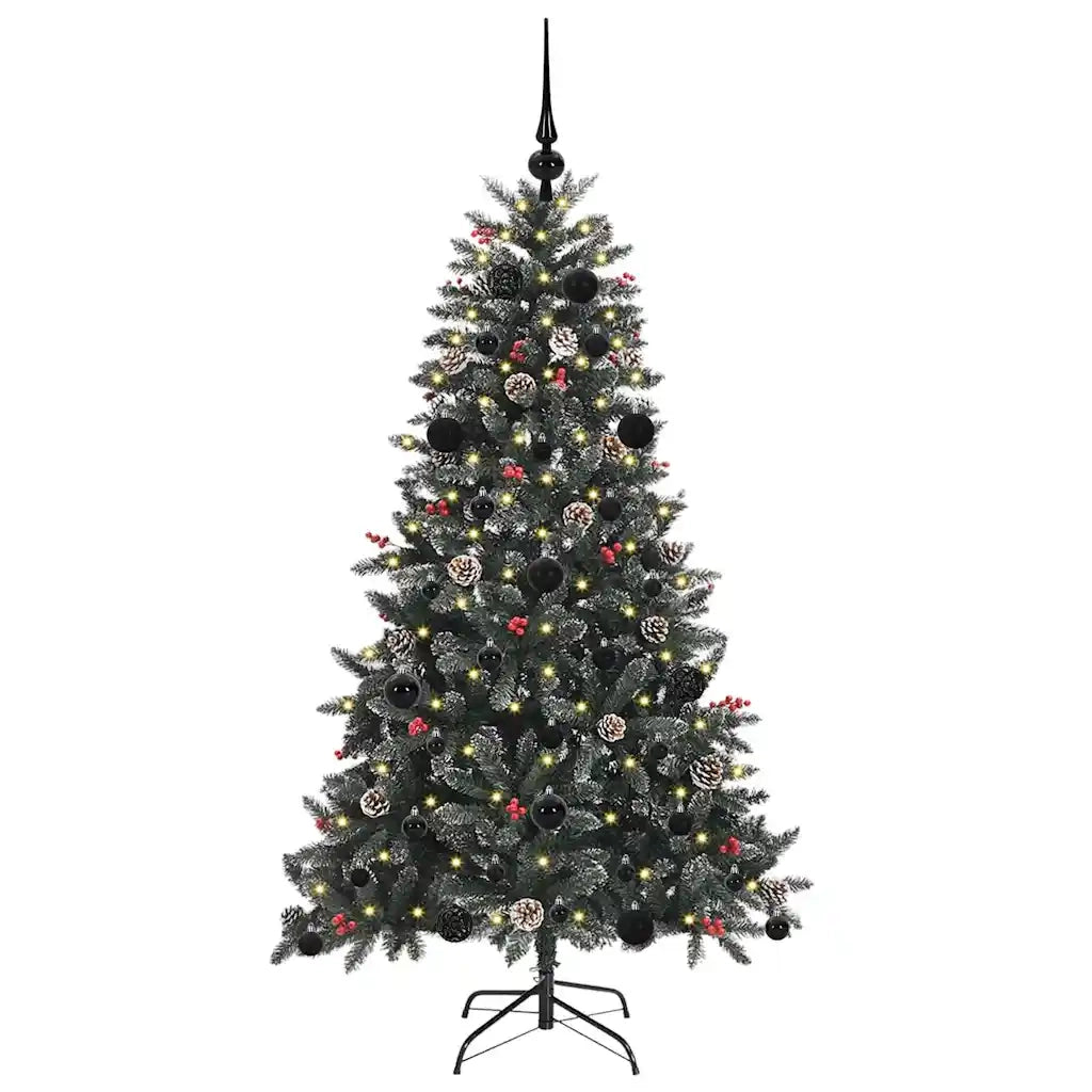 Albero di Natale artificiale con 150 LED Verde 150 cm 3395869