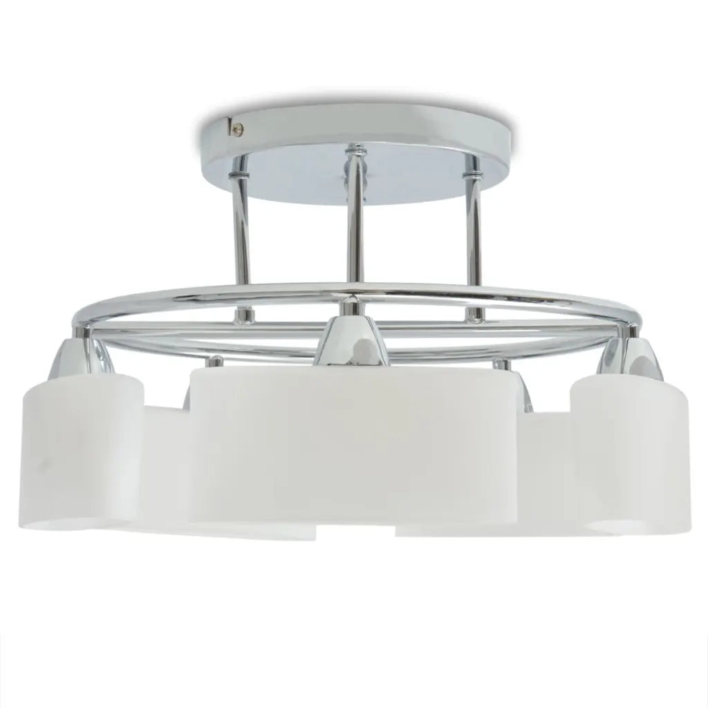 Lampada Soffitto Paralumi Elissoidi Vetro 5 Lampadine E14 200 W CFW9656438