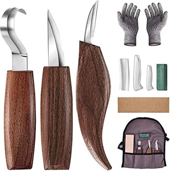 Set di utensili per la lavorazione del legno 7 in 1 

Specifiche tecniche: 
- 7 pezzi in 1 set 
- Adatto per lavorazioni di legno 
- Incluso: 
  - Houtsnijset 
  - Houtsnijmes 
  - Lepelmes 
  - Altri 4 utensili per la lavorazione del legno