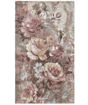 Tappeto Arredo ROSE CIPRIA salotto soggiorno camera, disegno floreale giardino fiorito, multiuso lavabile antiscivolo cm.85x150