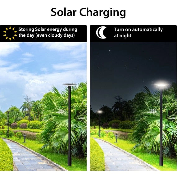 VELAMP Lampione LED solare 2300 lumen IP65 da montare su palo SPIELBERG SL608