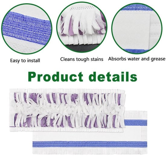 Adatto per Swiffer PowerMop spray pad per pulizia del pavimento, pacchetto da 10 pezzi, non consigliato per riutilizzo.