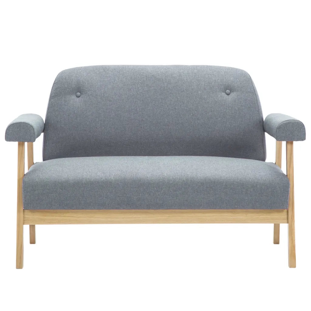 Divano a 2 Posti-Sofa 2 Posti in Tessuto Grigio Chiaro 224291