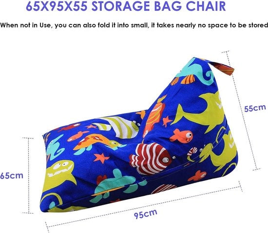 Organizzatore di giocattoli per bambini con maniglia - Sedia ergonomico per bambini e adulti - Sedia da giardino confortevole