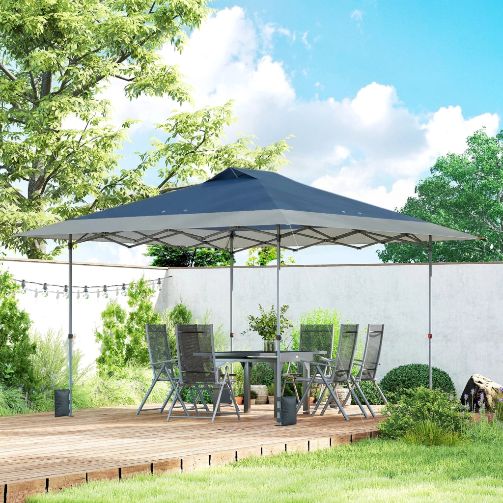 Gazebo pieghevole impermeabile 4x4m ¨C zephmum ¨C grigio
