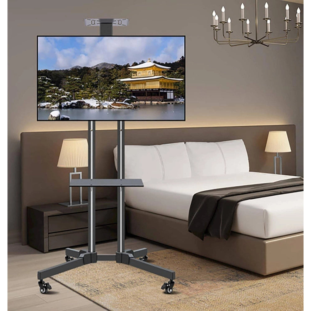 Trade Shop - Supporto Tv Da Pavimento Staffa Rotante Carrello Per Televisione Da 32-70 Pollic -