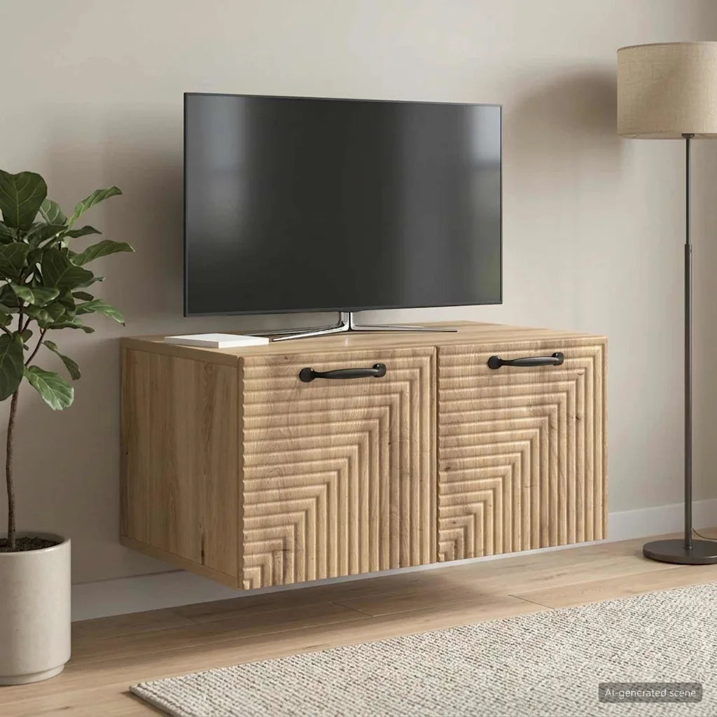 Mobile Porta TV da Muro 59,5 x 41 x 30 cm Rovere Artigianale 898684