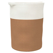 Cestino Portaoggetti Marrone e Bianco ?49x65 cm in Cotone CFW9321546
