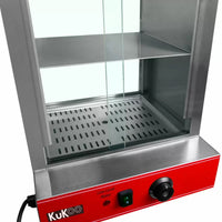 Macchina a Vapore per Hot Dog da Banco 2000W in Acciaio Inox con Accessori