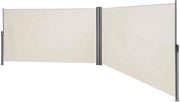 Tenda a doppia parete 16 x 6 m - tenda ripiegabile - protezione dalla pioggia - schermo da vento - schermo solare - beige - schermo da vento ripiegabile