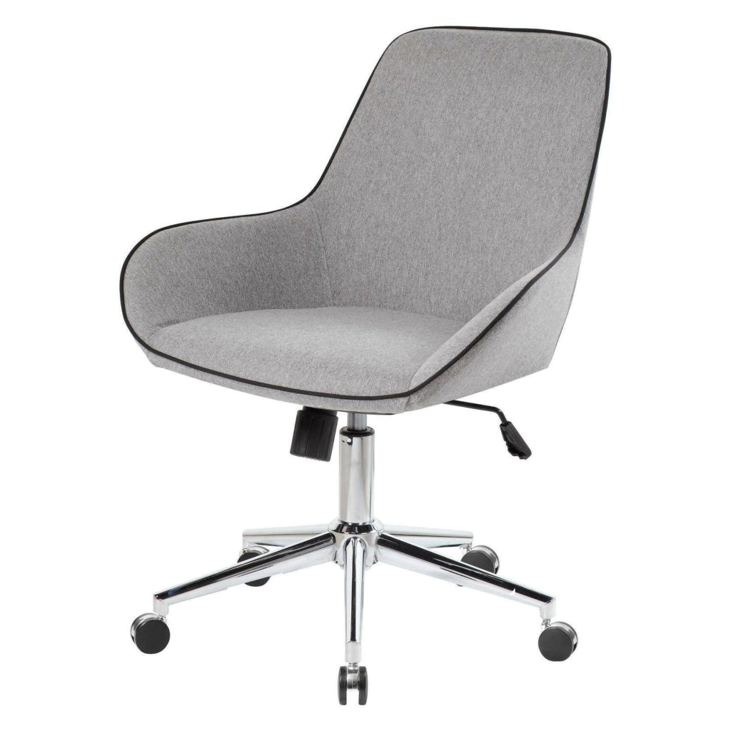 Sedia da ufficio Luminosa, Poltrona operativa con ruote, Seduta ergonomica da ufficio, 66x59h98 cm, Grigio