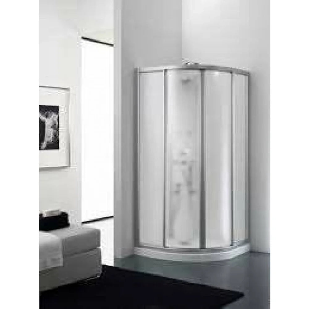Box doccia coriam 90 semicircola re argento + cristallo trasparen
