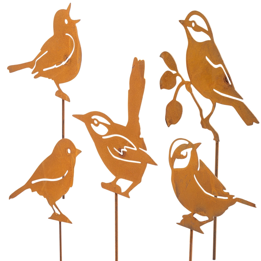 KADAX Ozdoba cortenowa Ptaki P25724 pakiet 6szt K1