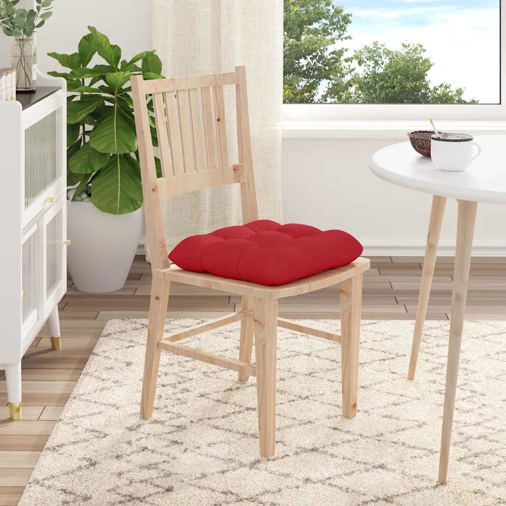 Cuscini per Seduta 4 pcs Rosso 45 x 45 x 12 cm Tessuto