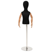Manichino Regolabile 120-157 cm con Base Unisex PP Nero 42041712