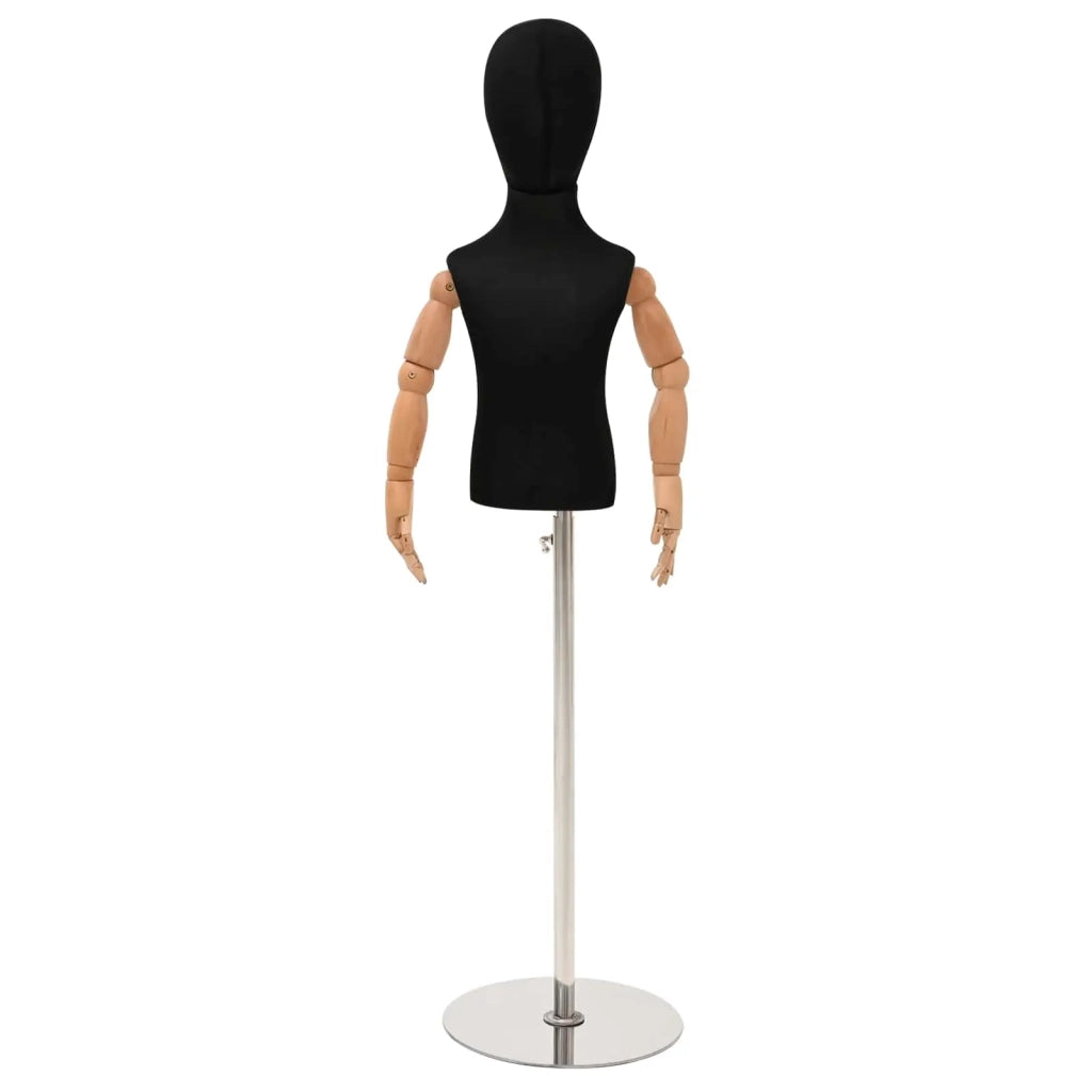 Manichino Regolabile 120-157 cm con Base Unisex PP Nero 42041712