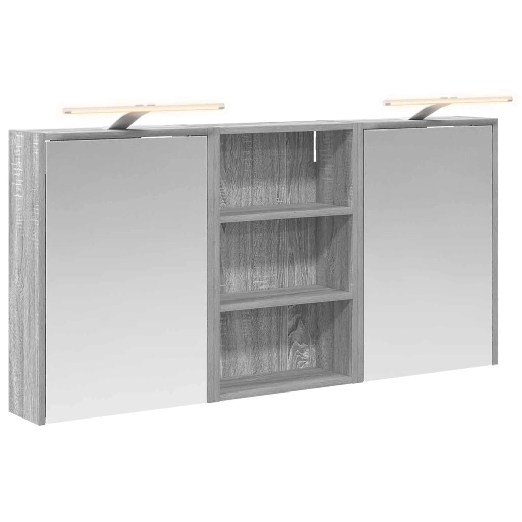 Set di Armadi da Bagno con lo scaffale 3 pcs 126 x 16 x 62.5 cm