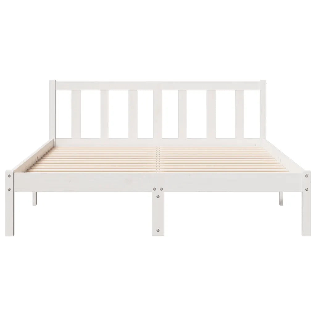 Letto Extra Lungo senza Materasso Bianco 140x220 cm in Pino