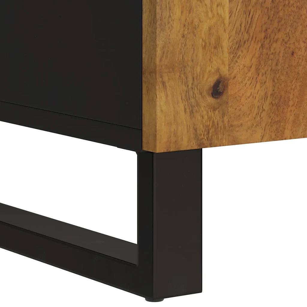 Credenza con 2 Ante 90x33x75 cm in Legno Massello di Mango 352928