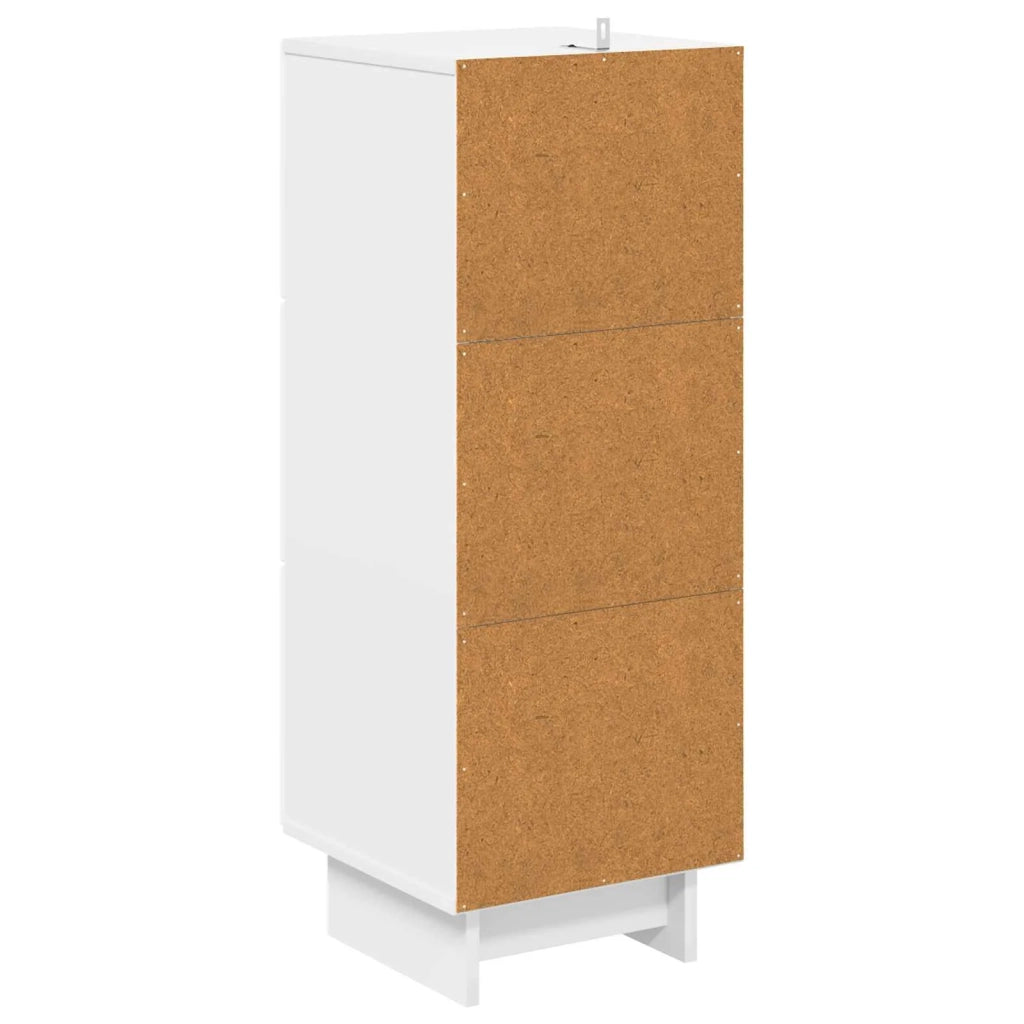 Mobile con Cassetti Bianco Lucido 33 x 34,5 x 90 cm 893929