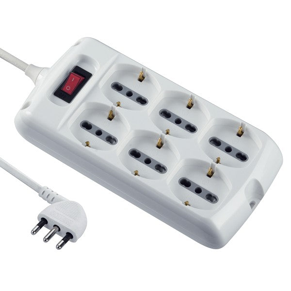 Multipresa univ.quadrata 6 posti