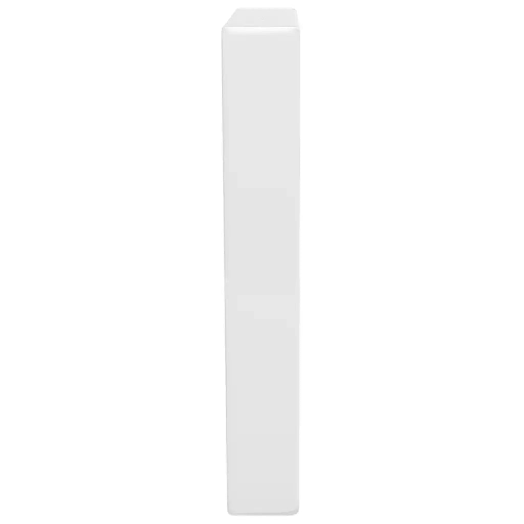 Reggimensole per Lavabo 2 pz Bianche Trapezio in Acciaio