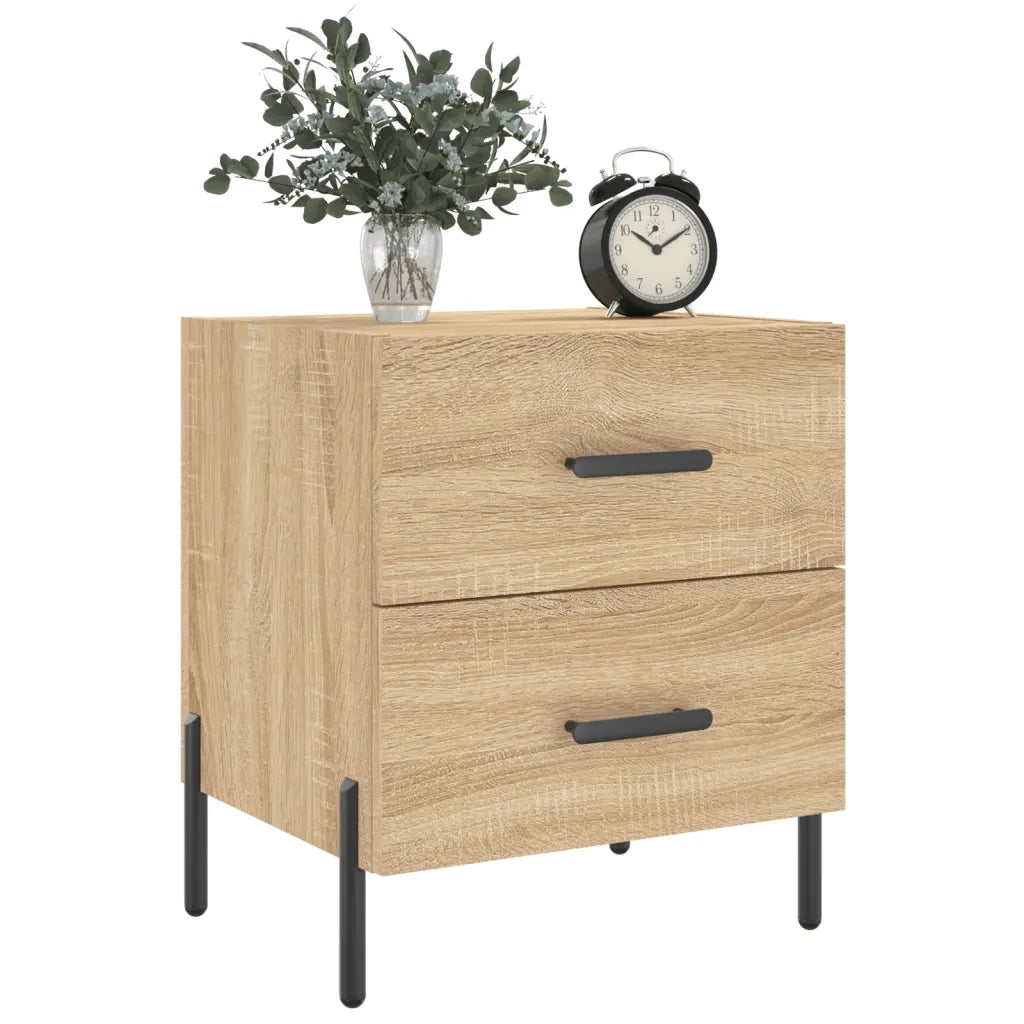 vidaXL Comodino Rovere Sonoma 40x35x47,5 cm in Legno Multistrato