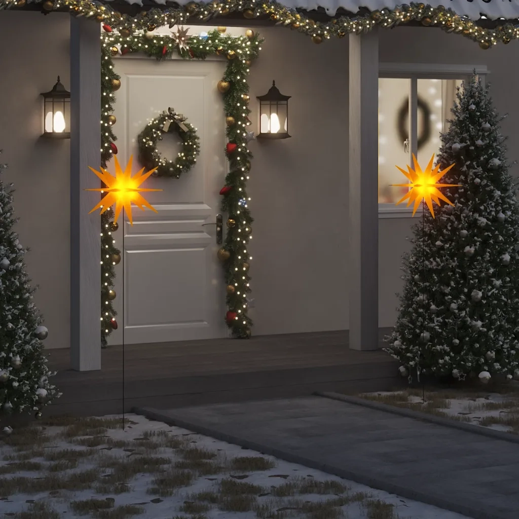 Luce di Natale con Picco Terra e LED Pieghevole Gialla 57 cm CFW8074281