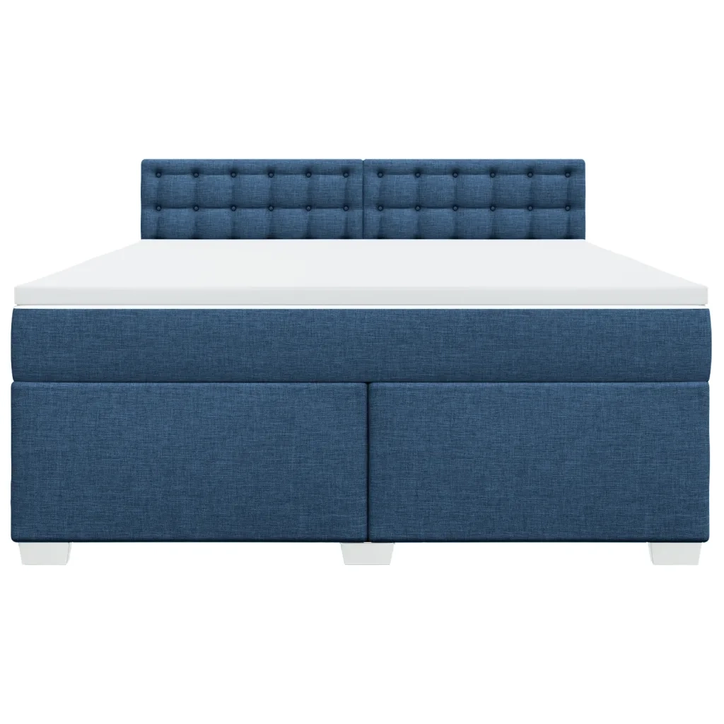 Giroletto a Molle con Materasso Blu 180x200 cm in Tessuto