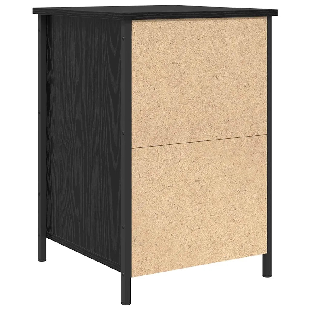 Armadio da Notte con cassetto 2 pcs Rovere Nero 40 x 42 x 60 cm 875785