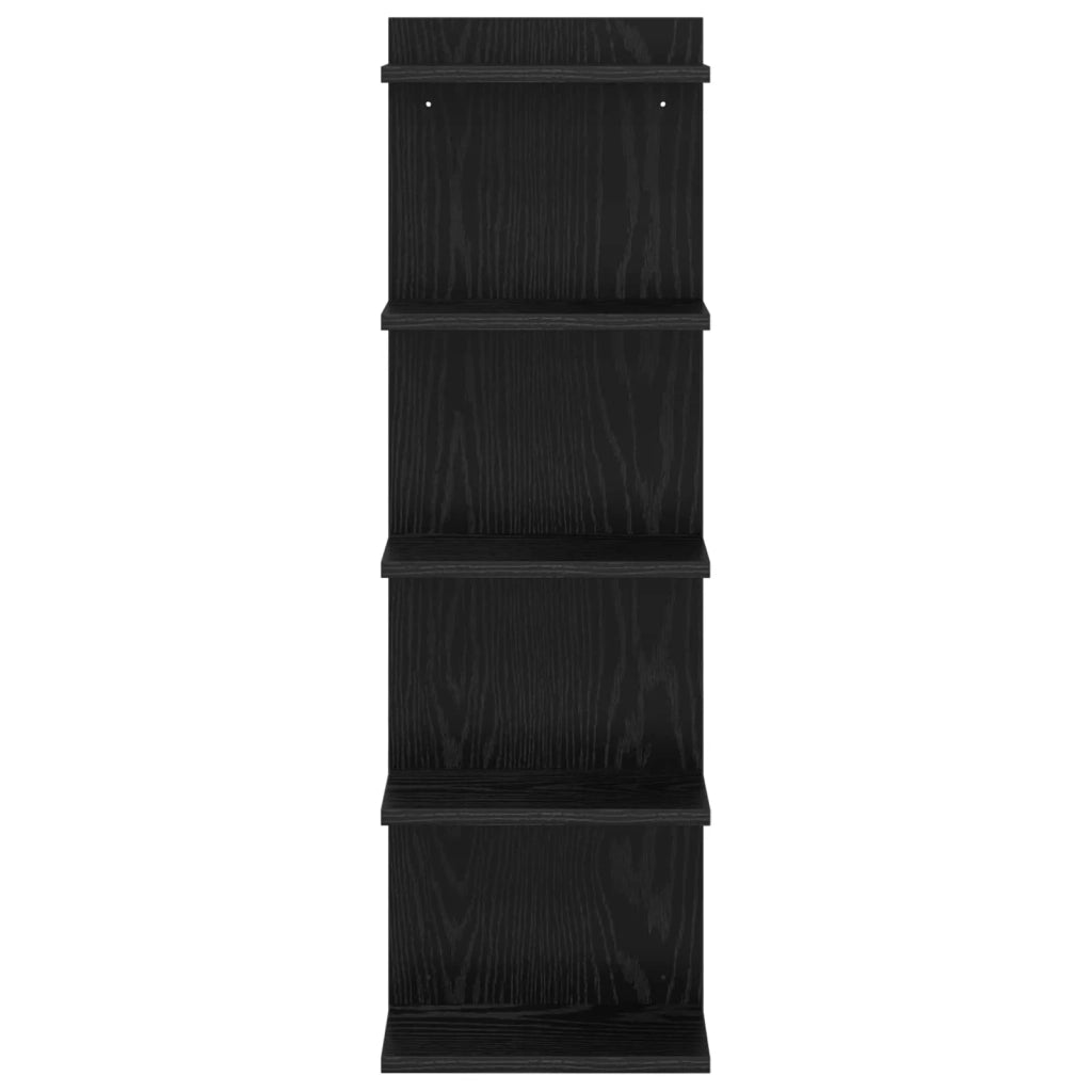Scaffale da parete Rovere Nero 30 x 15 x 100 cm 8012398
