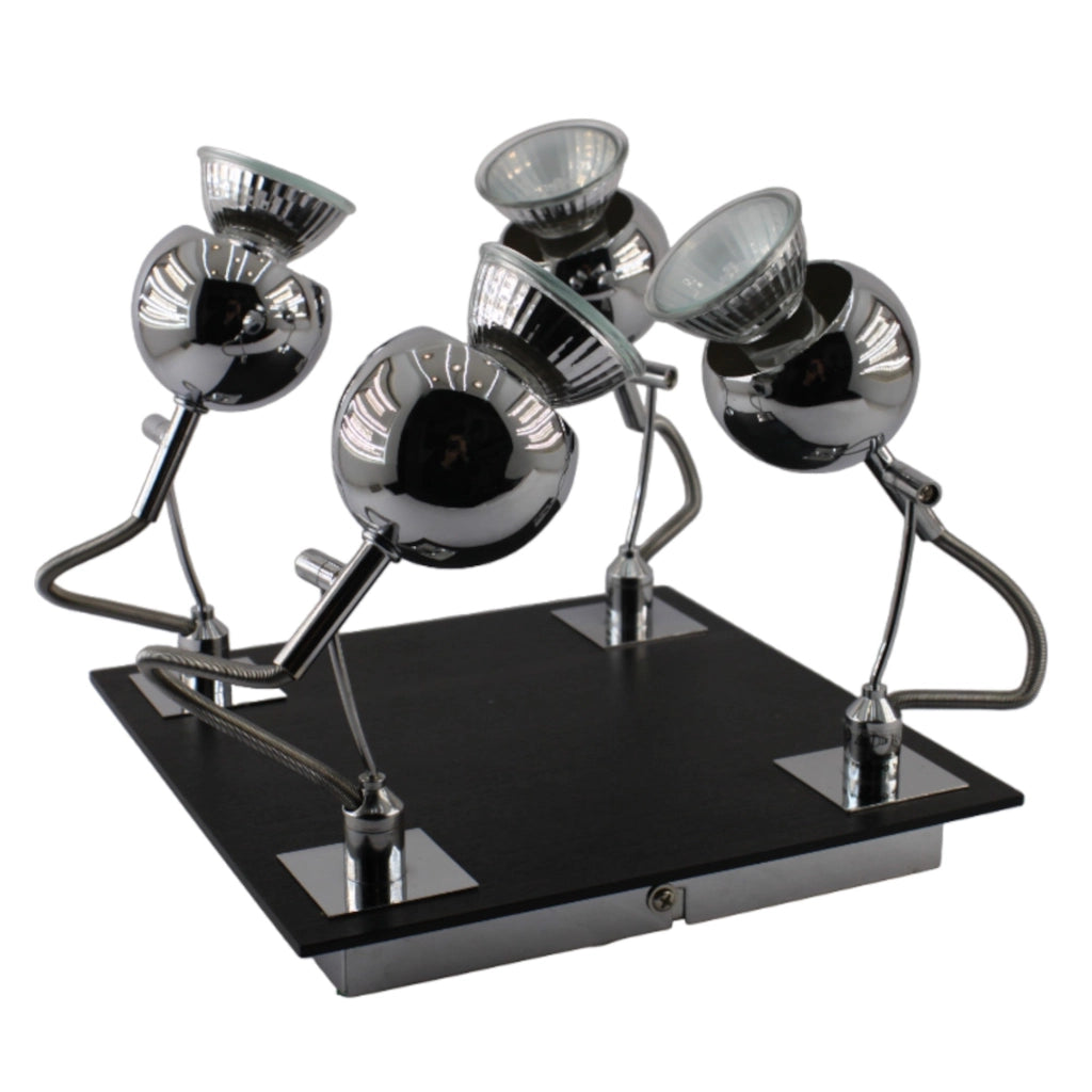 Plafoniera Quadrata 4 FARETTI GU10 4X50W - Serie VIENNA ALEYAY