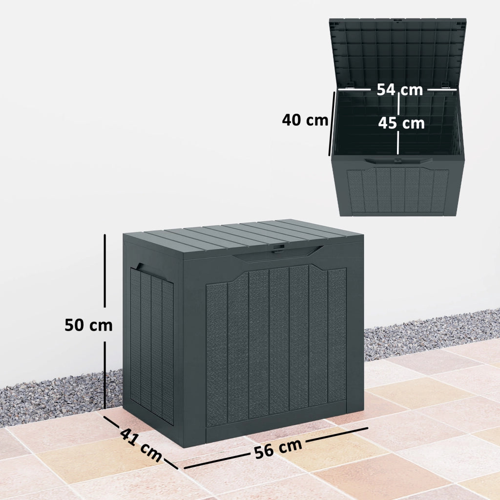Coffre da giardino 93L ¨C zephmum ¨C 56x41x50 cm grigio scuro