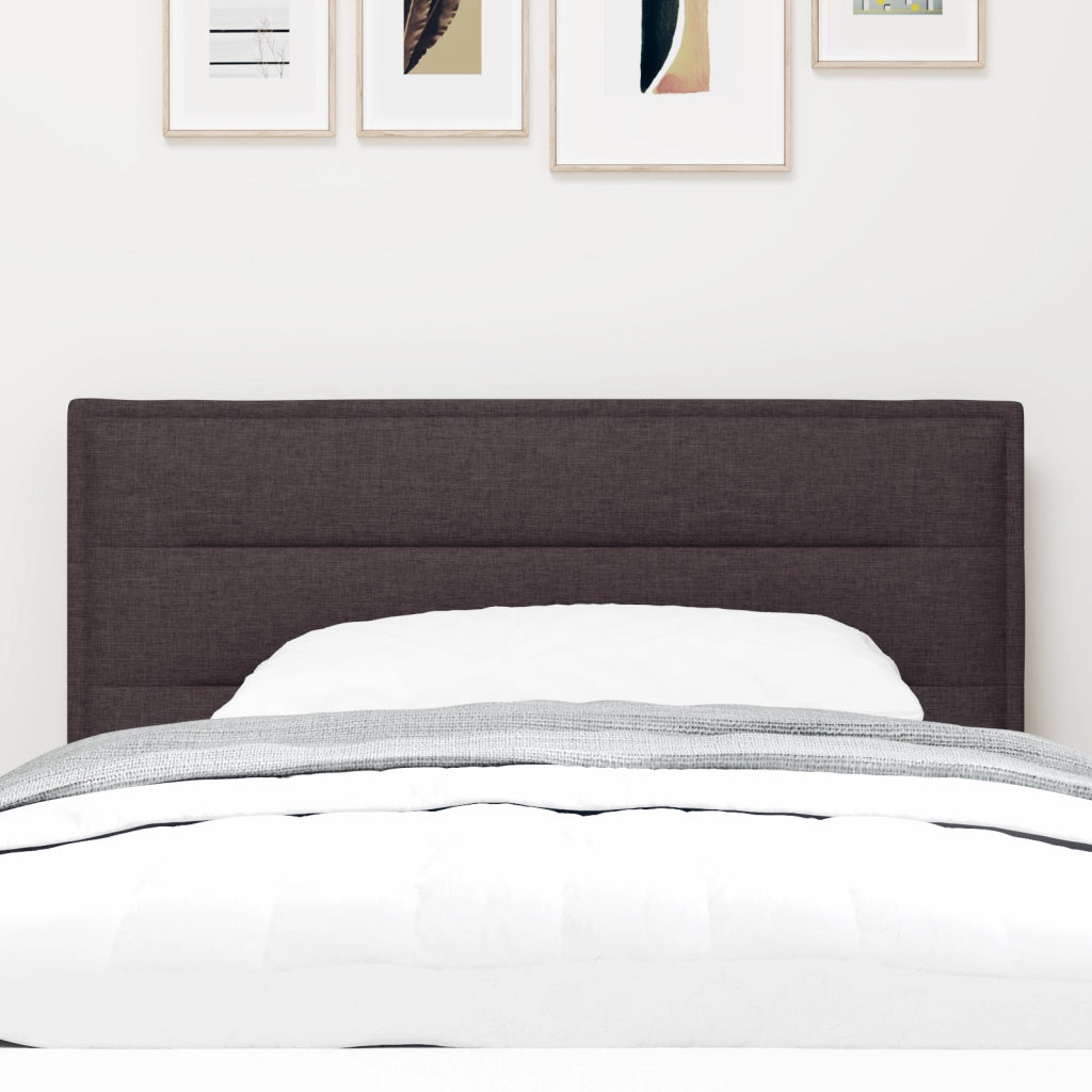 Testiera  Design Linee Marrone Scuro 80 cm Tessuto