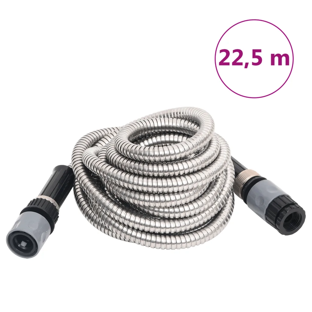 Tubo da Giardino con Ugello Spray Argento 20,6" 22,5 m Acciaiocod mxl 97042