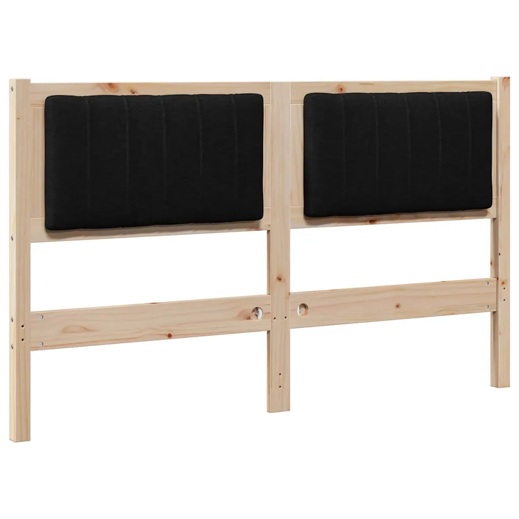 Testiera imbottita-Testiera con Cuscini-Testata Marrone 140 cm Pino massello 556818