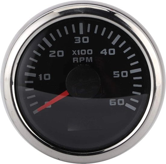 Contachilometri 52mm 6000 giri/min LCD - Tachimetro acqua resistente per auto motore fuoribordo motocicletta attrezzi da costruzione