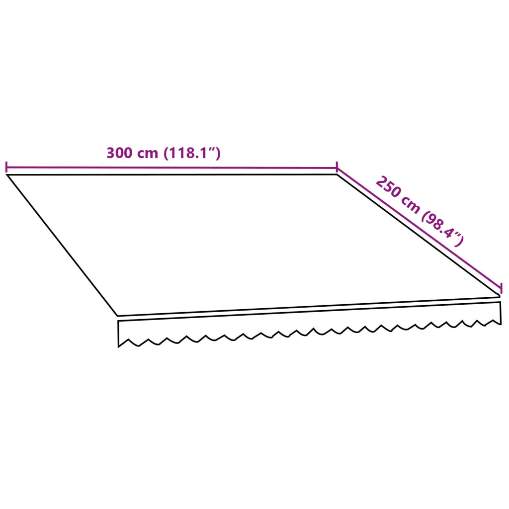 Tenda da Sole in Tela-Ricambio telo per tenda da sole Arancione e Marrone 3x2,5 m